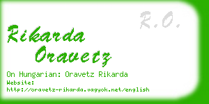 rikarda oravetz business card